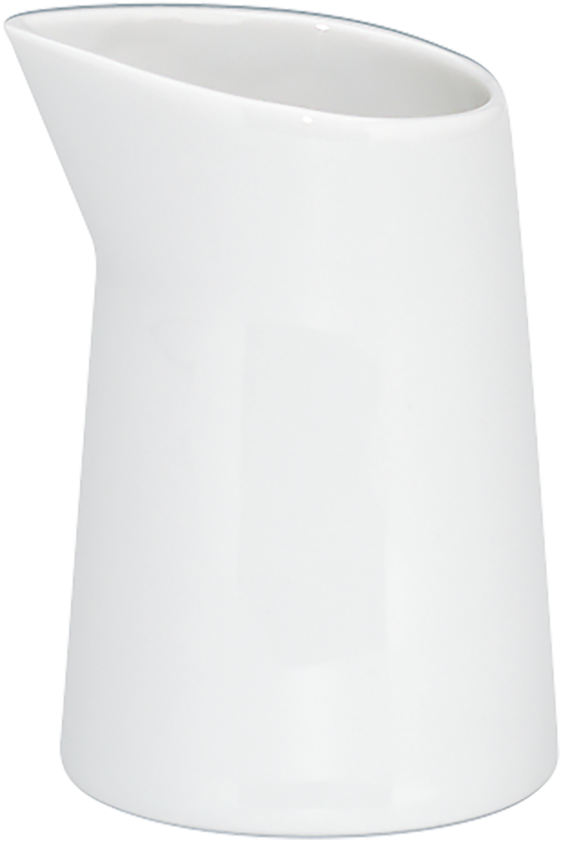Weißer Porzellan-Milchkännchen.