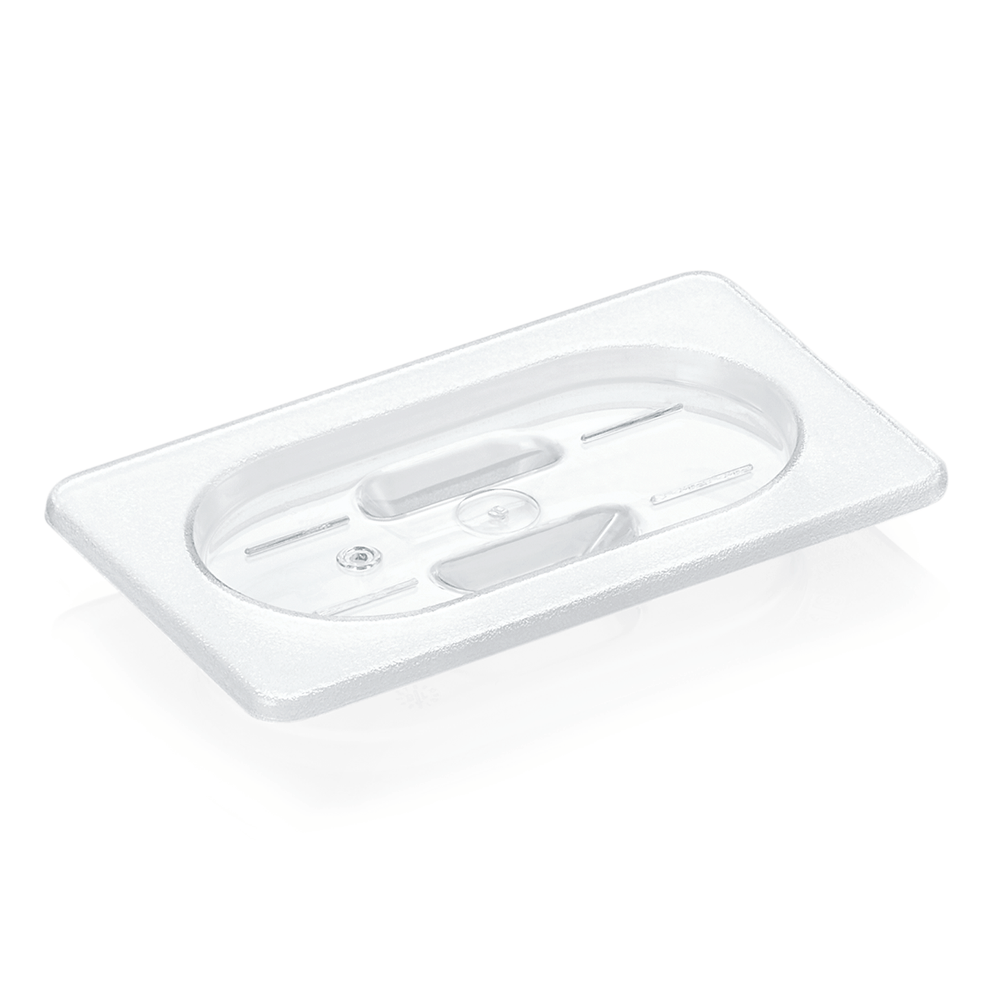 Transparenter Kunststoffdeckel für GN-Behälter.