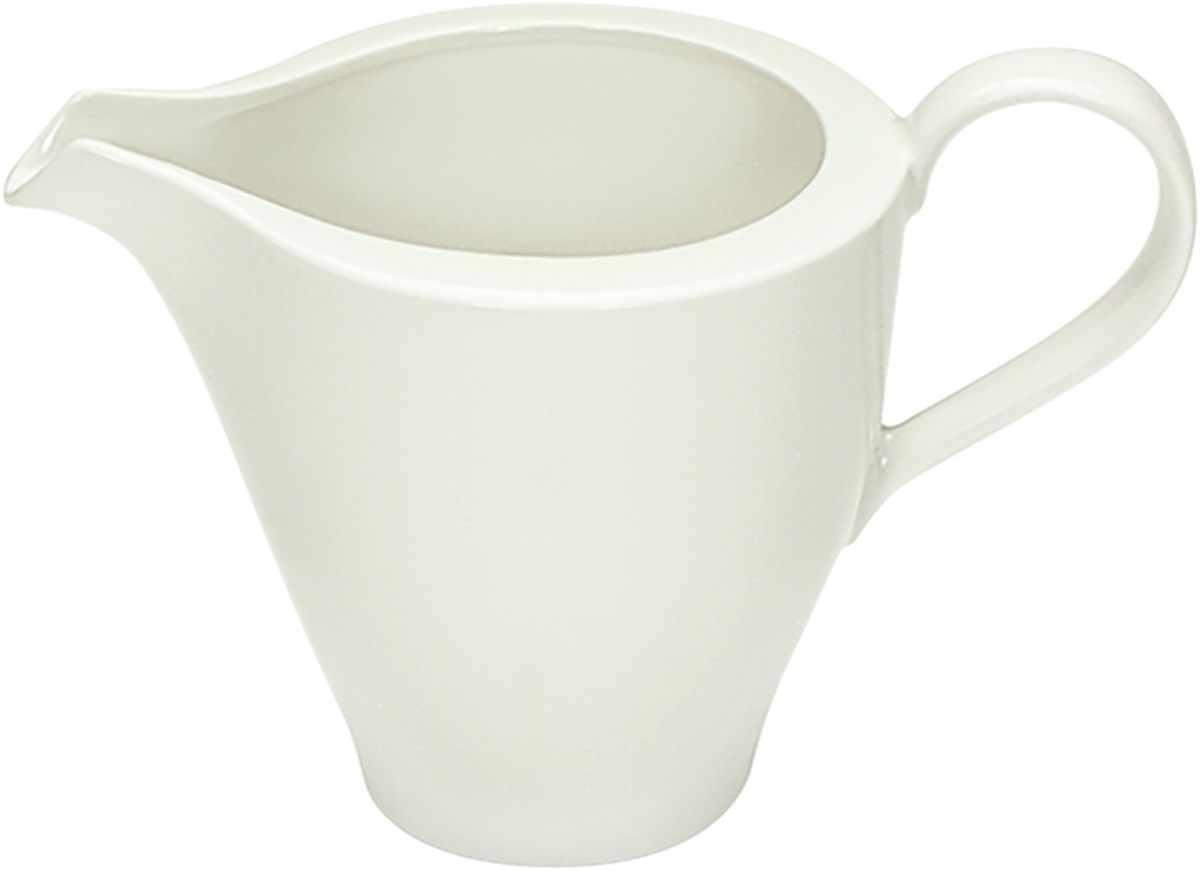 Weißer Porzellan-Milchkännchen.