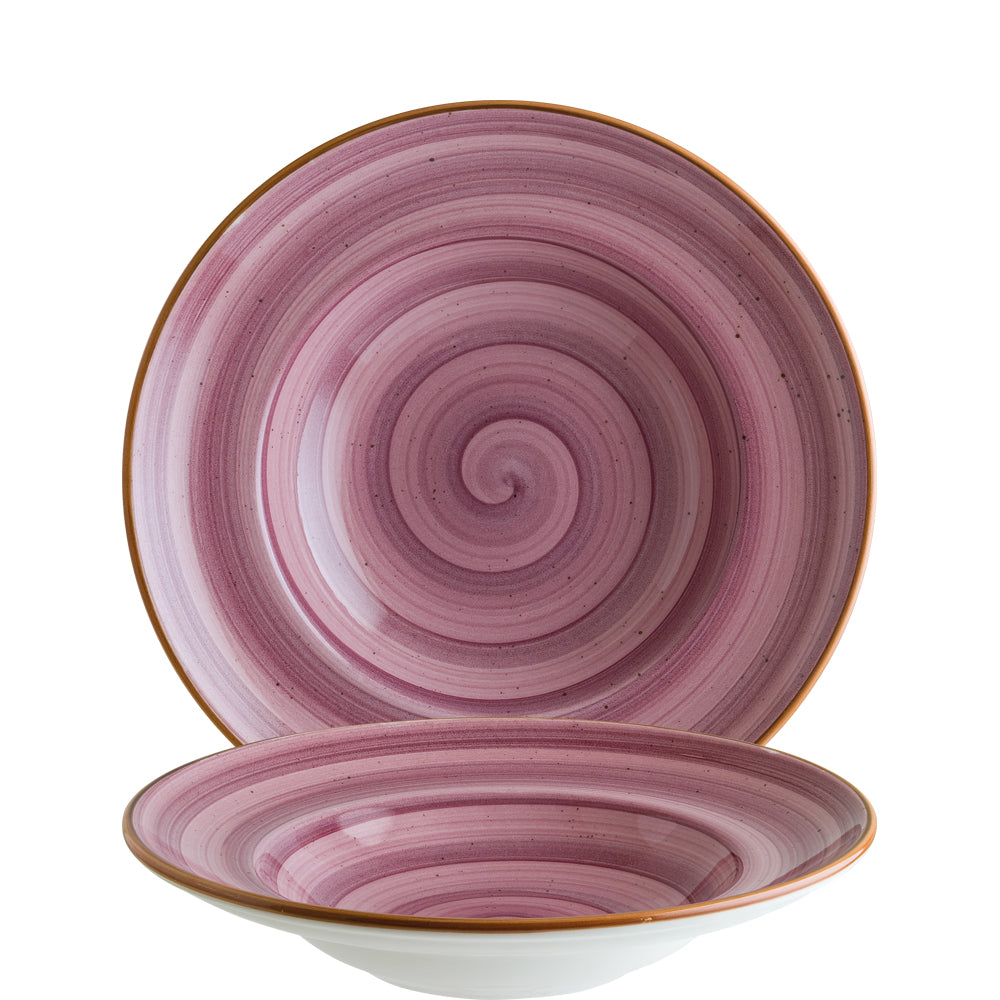 Zwei Teller mit Spiraldesign.