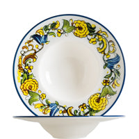 Teller mit buntem Blumenmuster