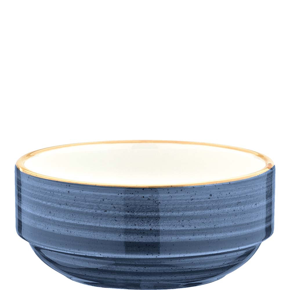 Blaue Keramik-Schüssel für Gastronomie