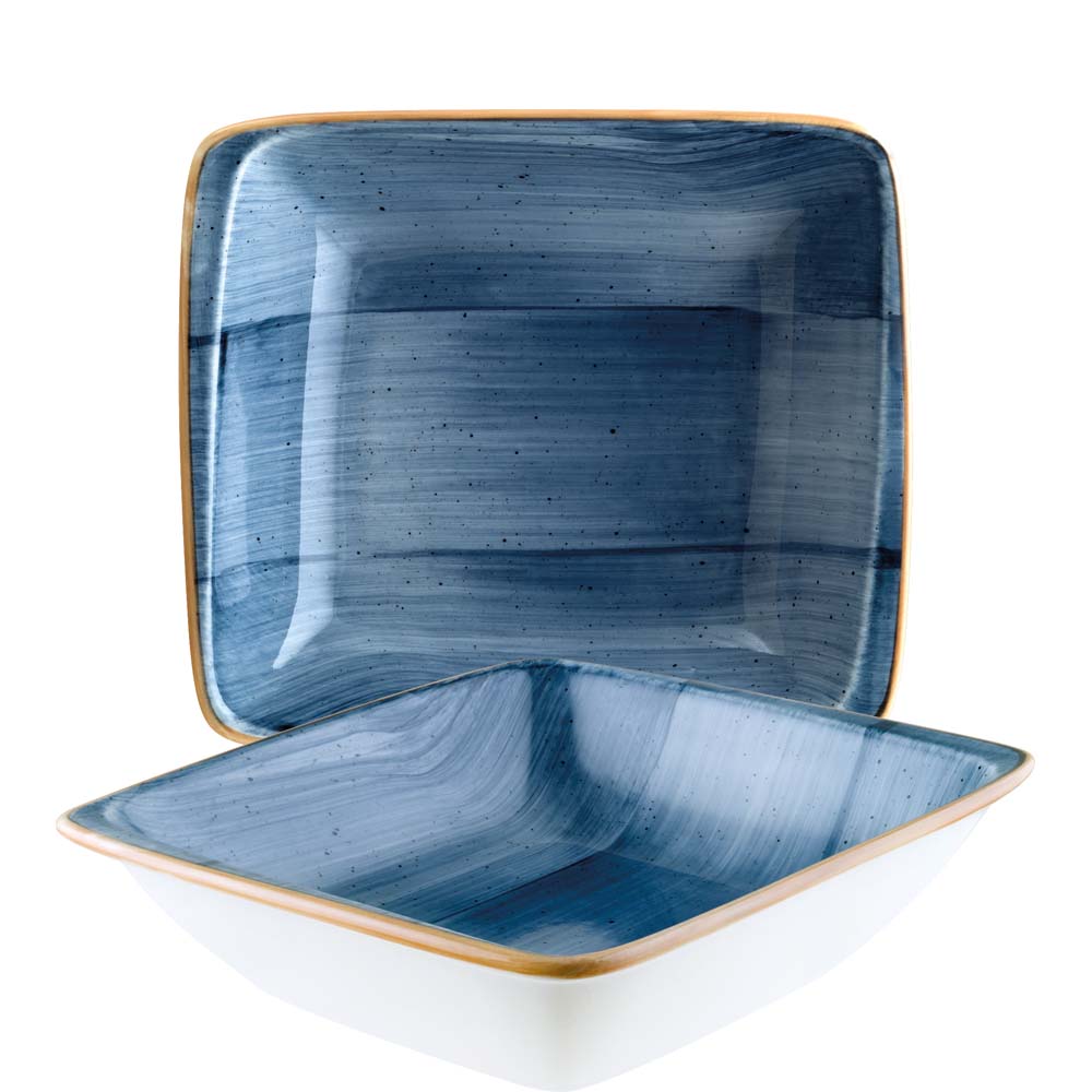 Zwei blaue Keramikschalen