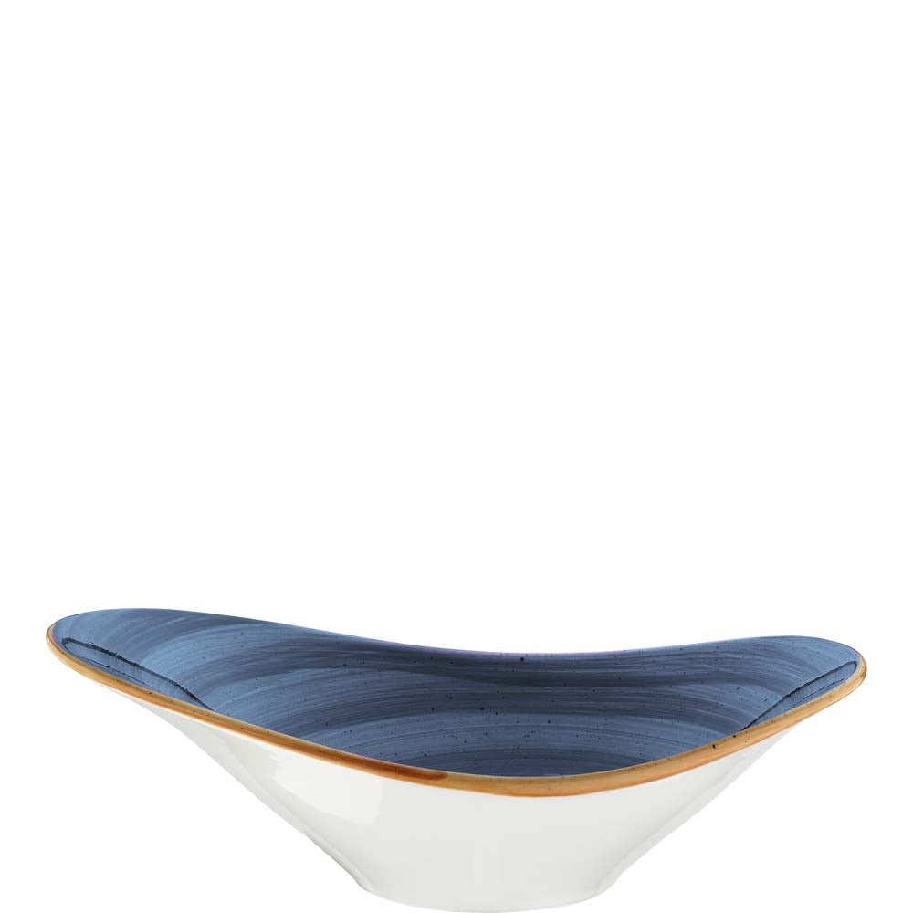 Blaue Keramikschale, dekorativ
