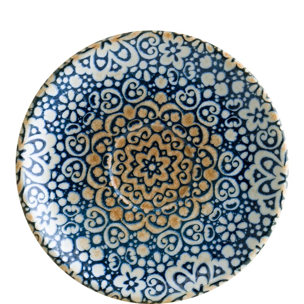 Teller mit blauem Muster