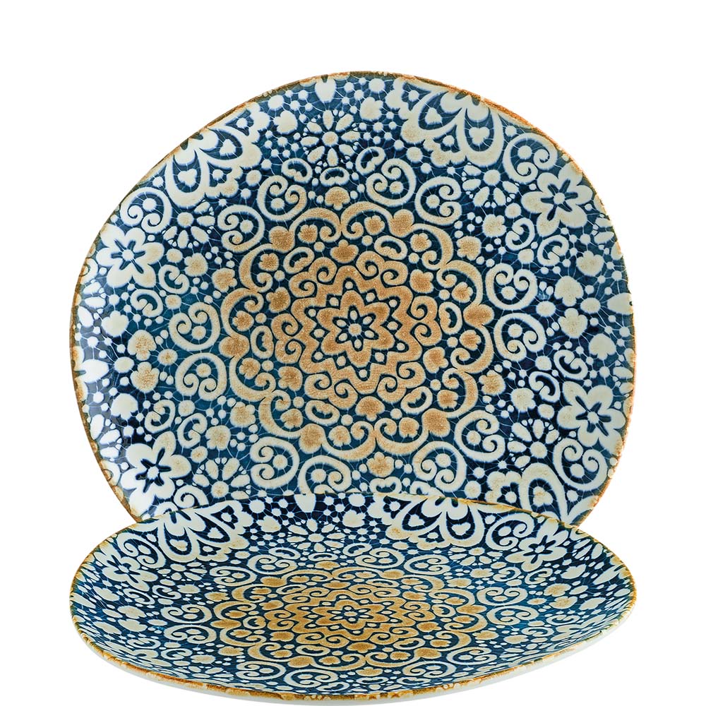 Blaue dekorative Teller mit Muster