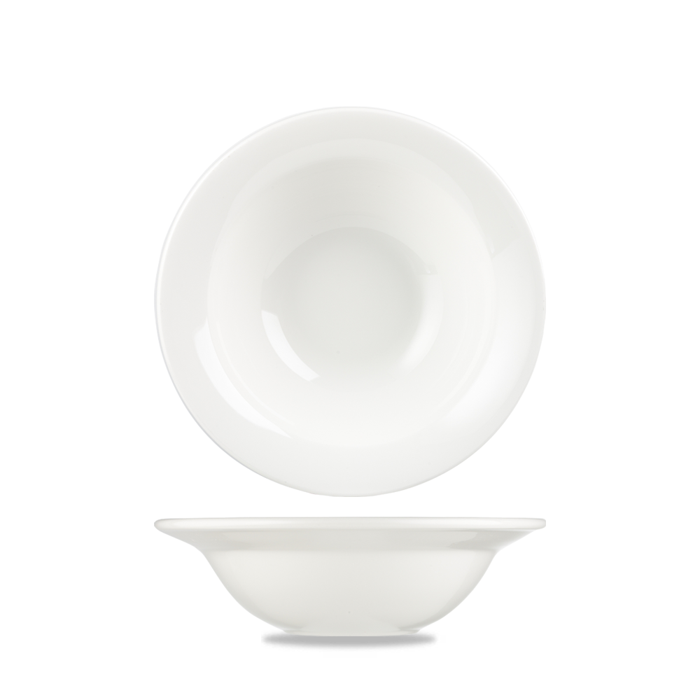 Weiße Porzellanschüsseln, B2B Gastronomie.