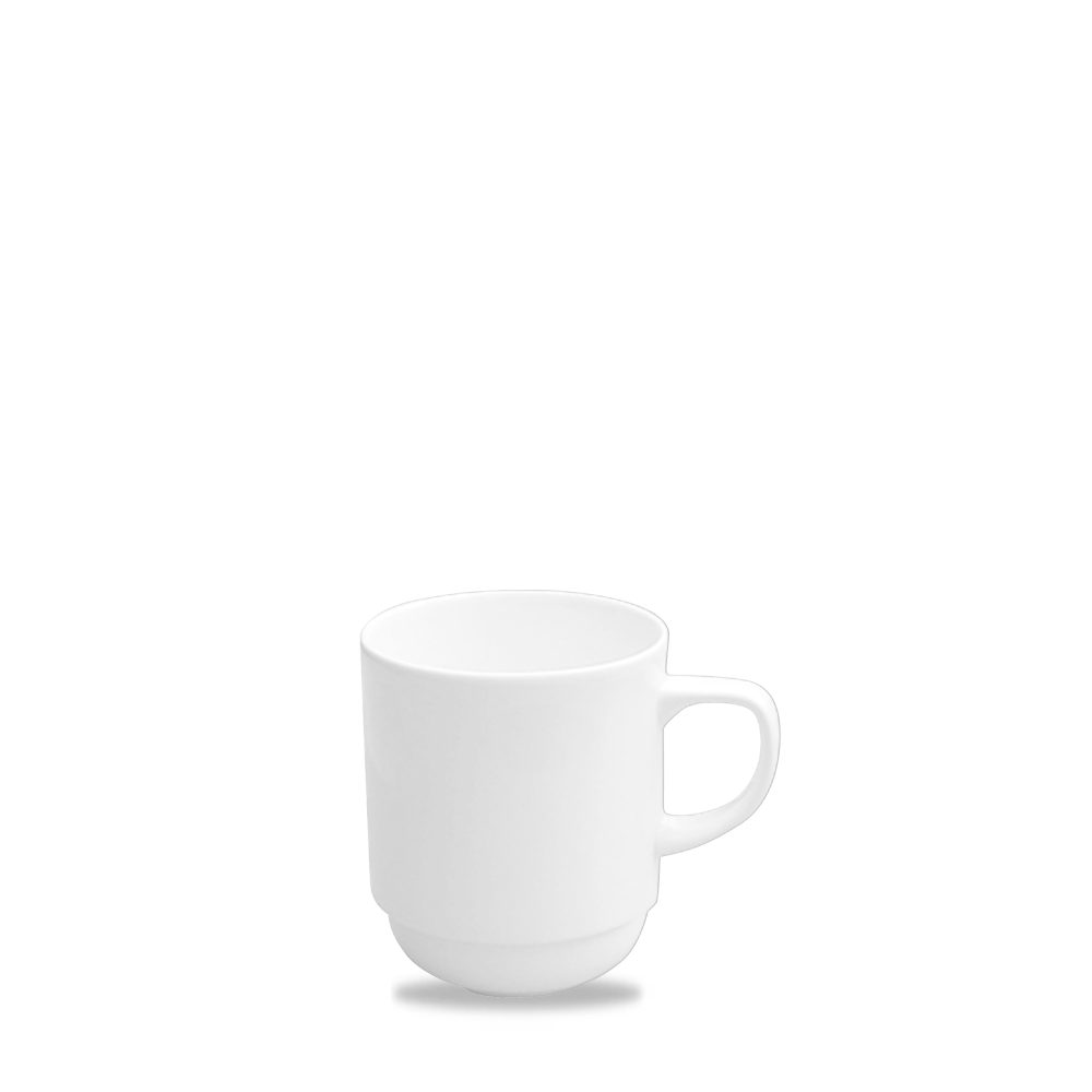 Weiße Tasse auf transparentem Hintergrund.