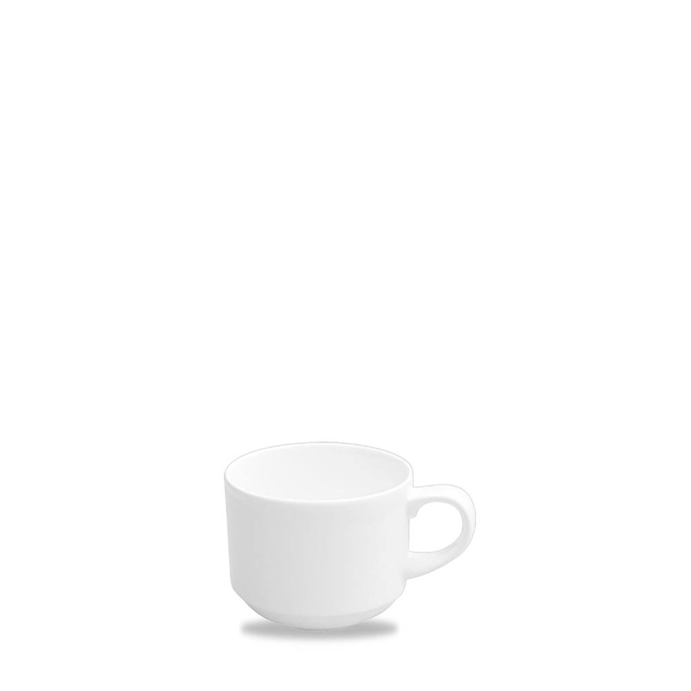 Weiße Tasse auf transparentem Hintergrund.
