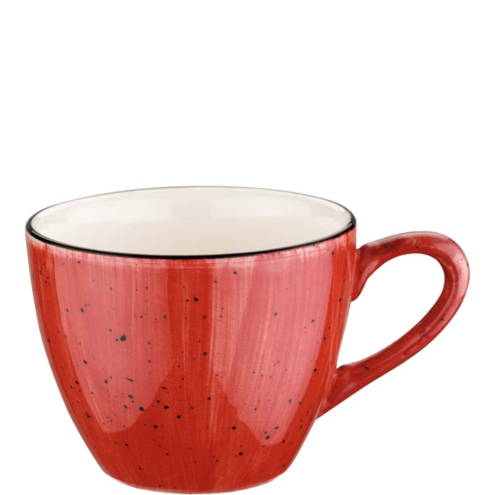 Rote Kaffeetasse aus Keramik
