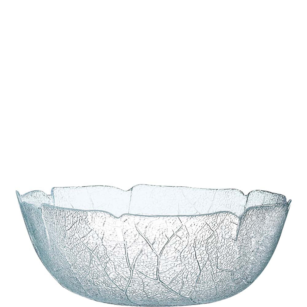 Blau glasierte Schale mit Rissen