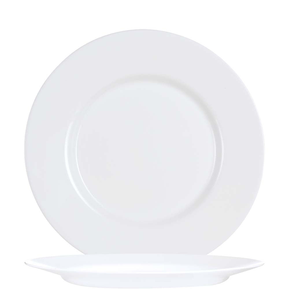 Zwei weiße Teller für Gastronomie