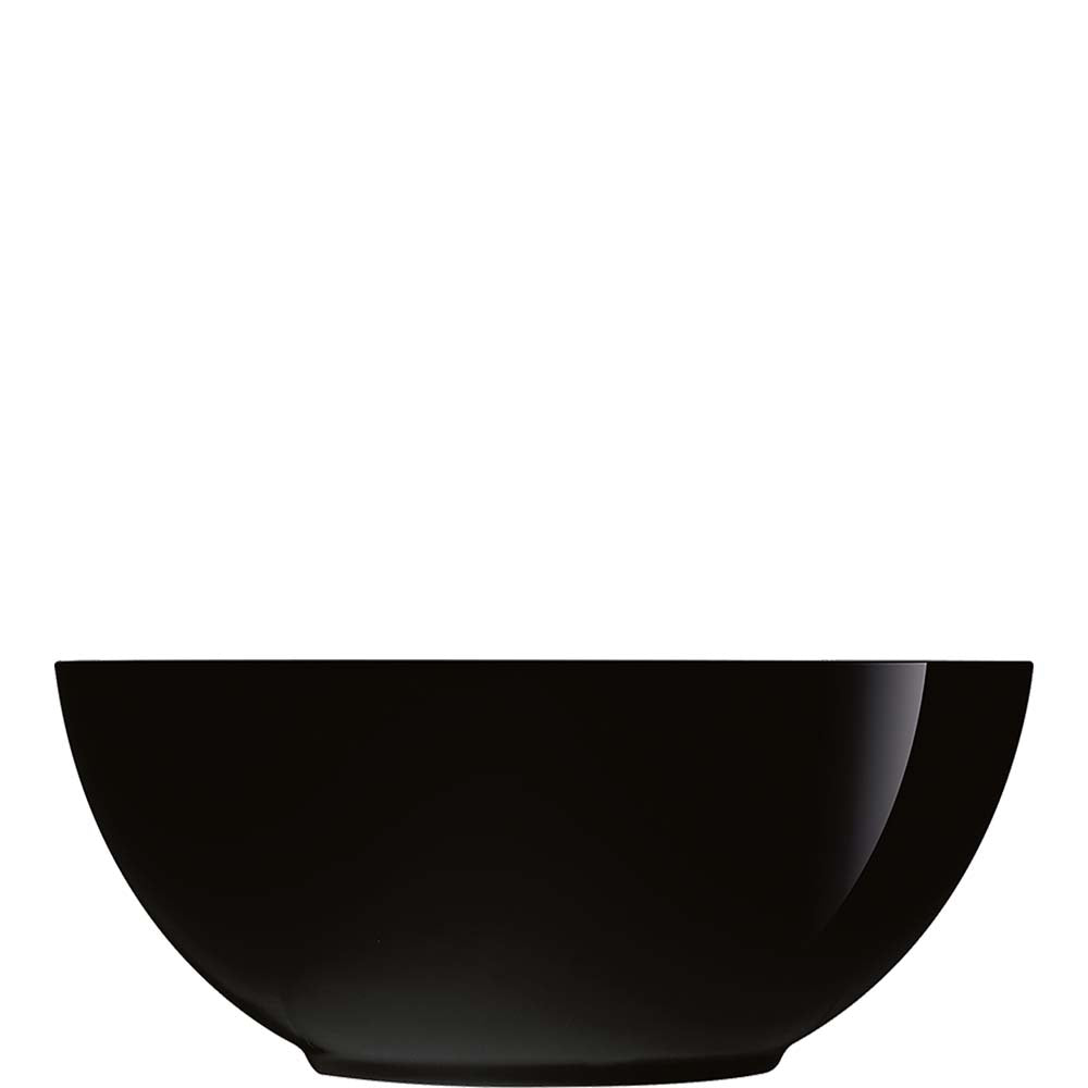 Schwarze Porzellanschüssel, unten sichtbar