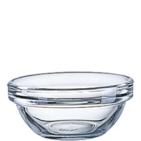 Transparente Glasschale als Servierschale