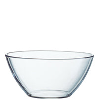 Leere Glasschüssel für Gastronomiebedarf