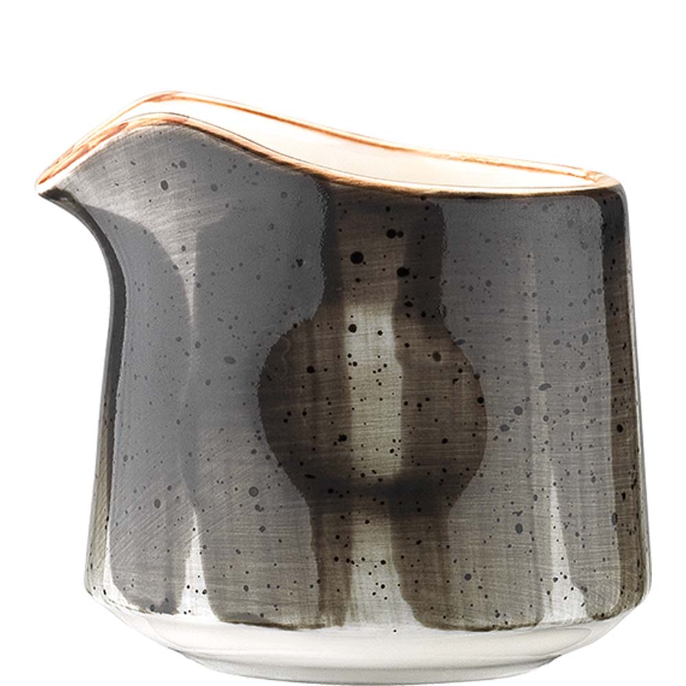 Keramik-Krug mit gesprenkeltem Design.