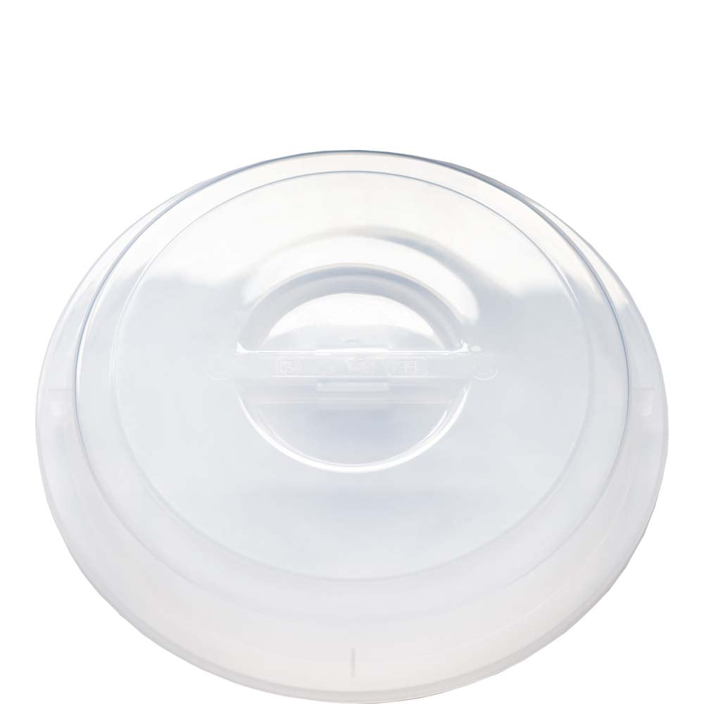 Transparenter Kunststoffdeckel mit Griff.