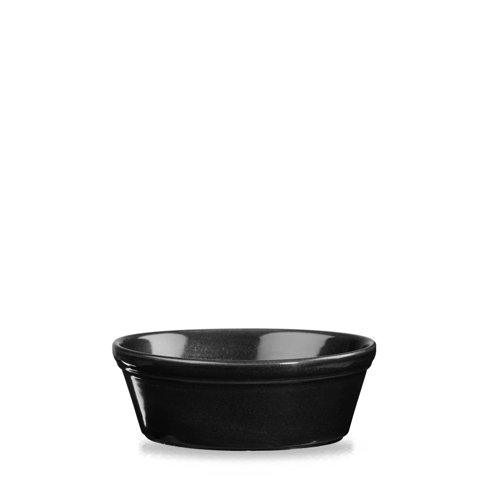Schwarze Schale für Gastronomiebedarf.