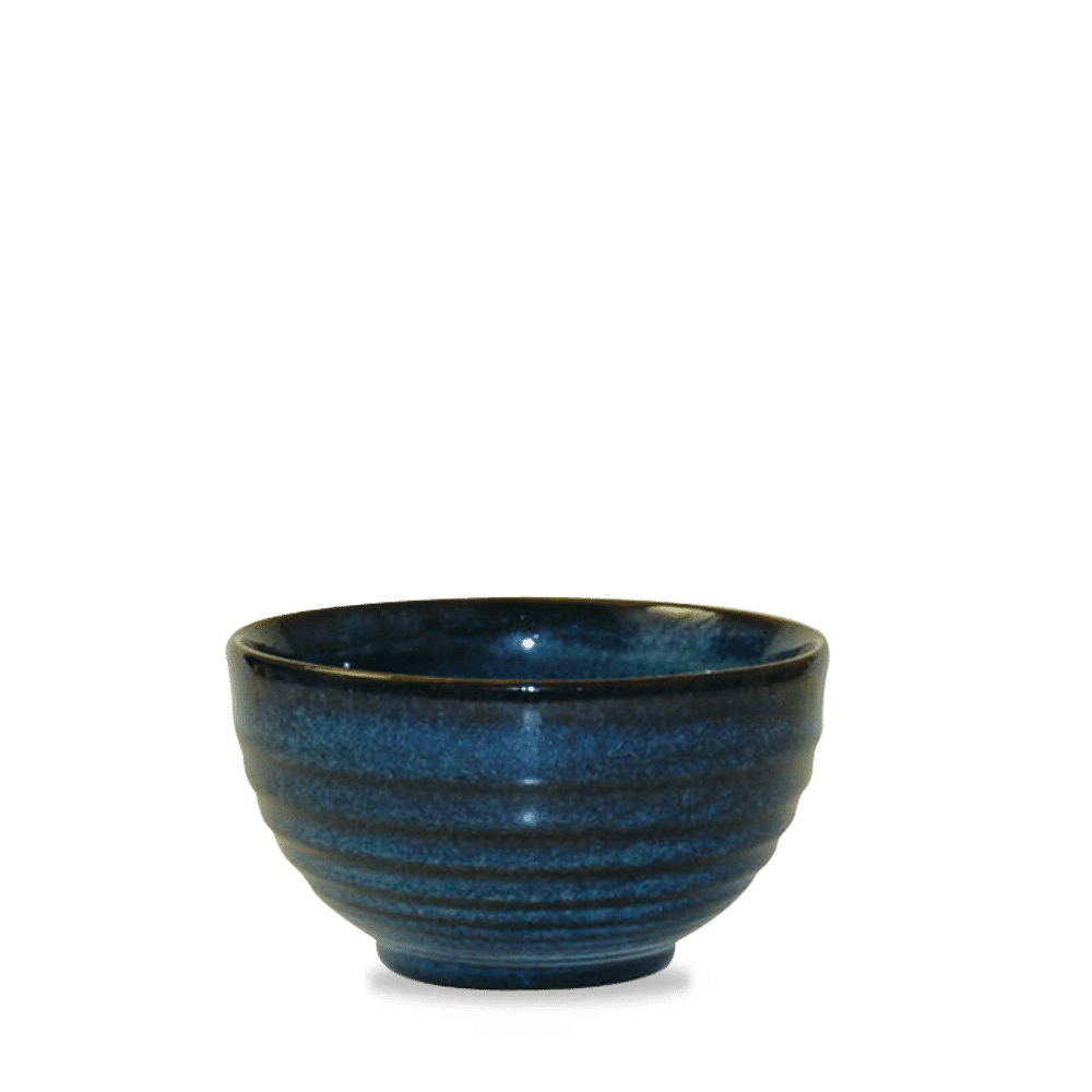 Blaue Keramikschale für Gastronomie
