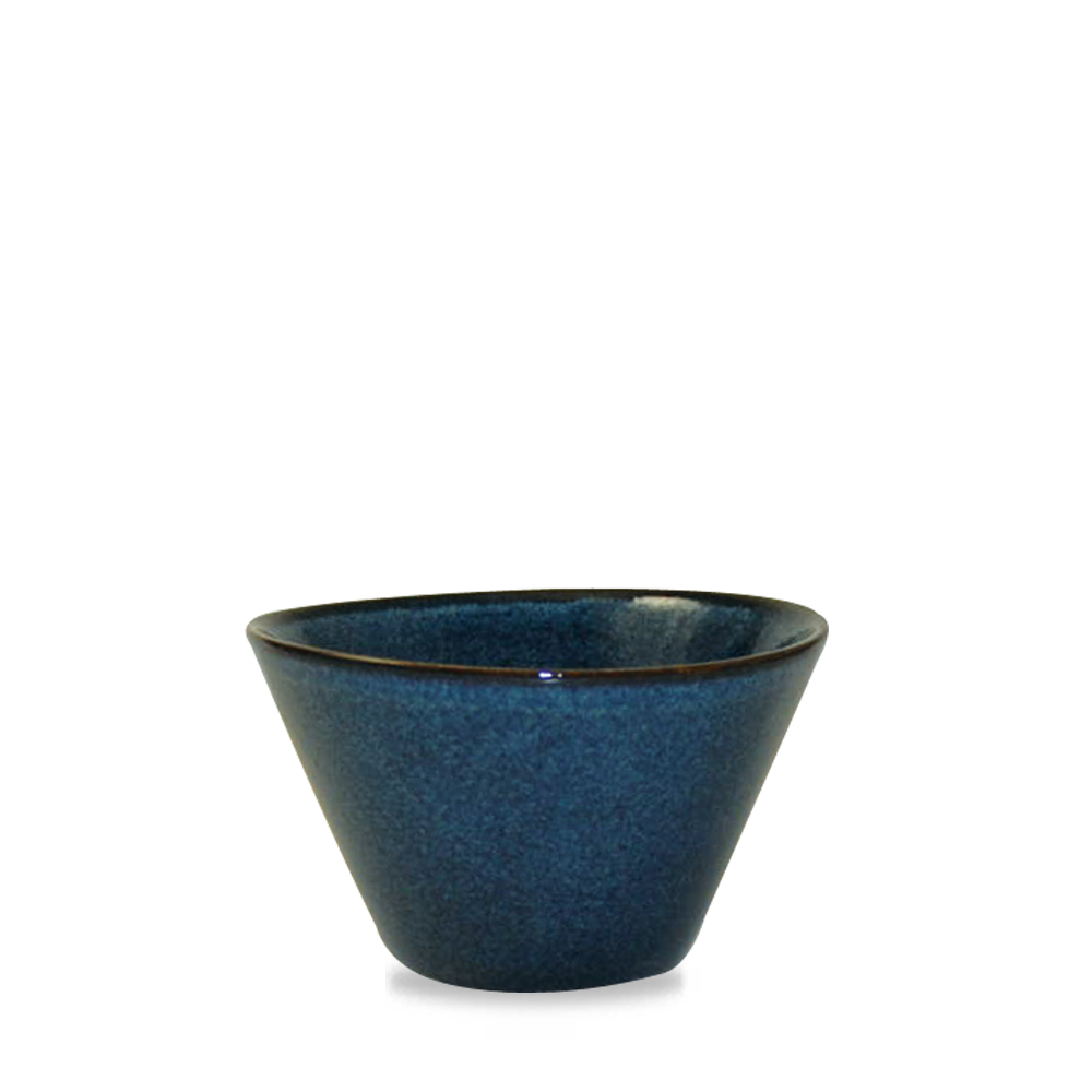 Blaue Schüssel aus Keramik.