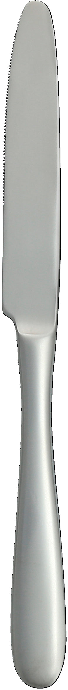 Silbernes Buttermesser auf weißem Hintergrund.