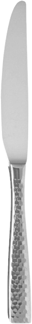 Silbernes Messer mit gehämmertem Griff.
