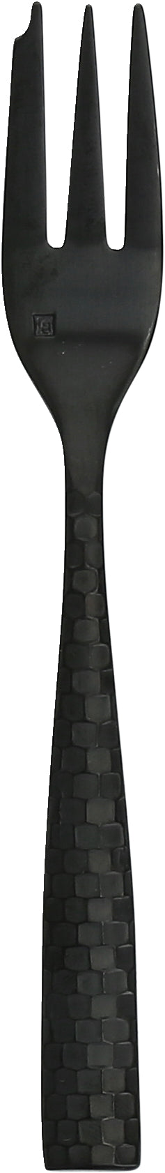 Schwarze Gabel mit drei Zinken.