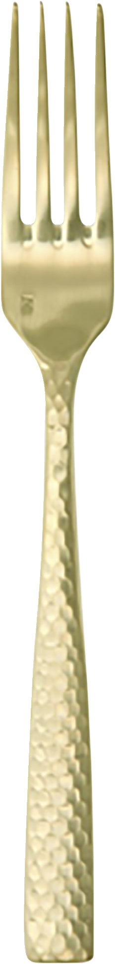 Goldene Gabel mit Textur.