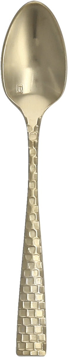 Goldener Löffel mit Muster.