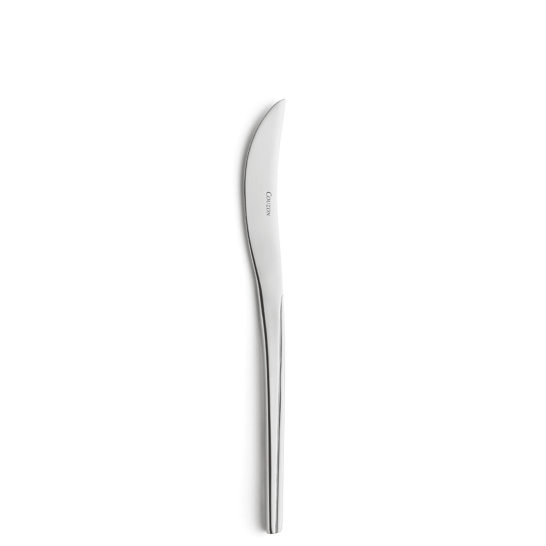 Silbernes Messer auf weißem Hintergrund.