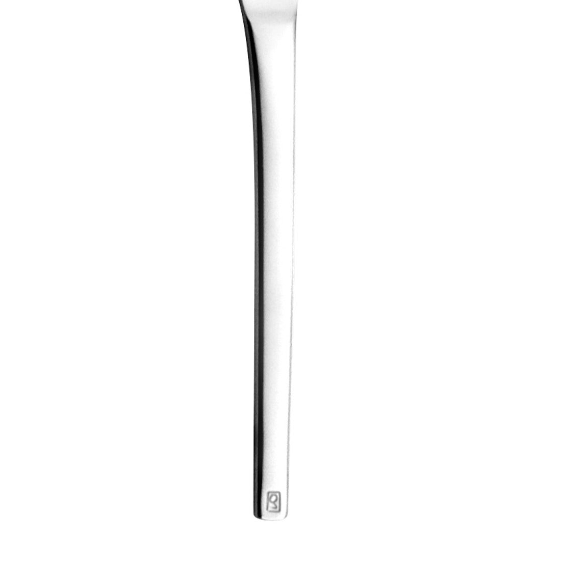 Silberne Gabel mit schlichtem Design.