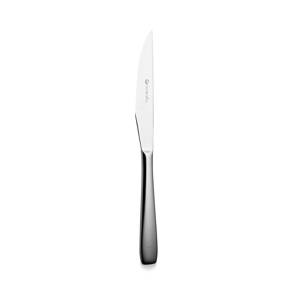Silbernes Messer mit Churchill-Logo.