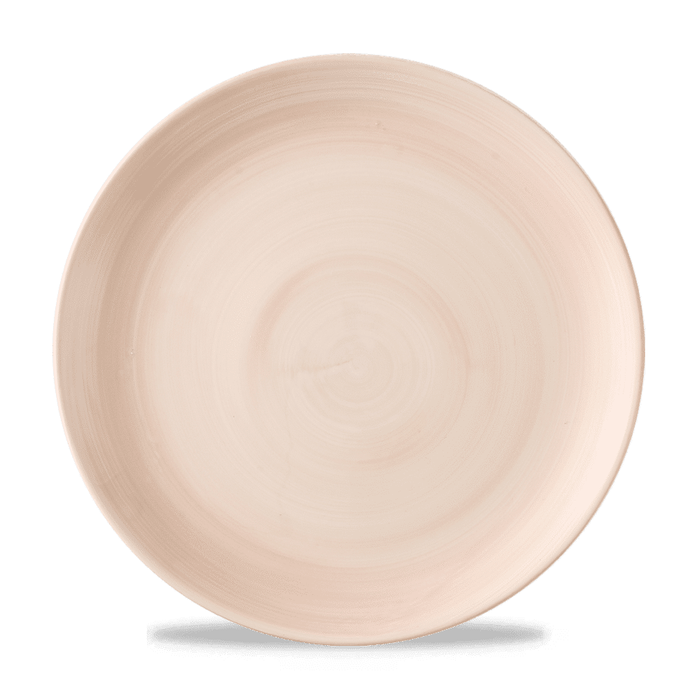 Leere, beige Tellerplatte