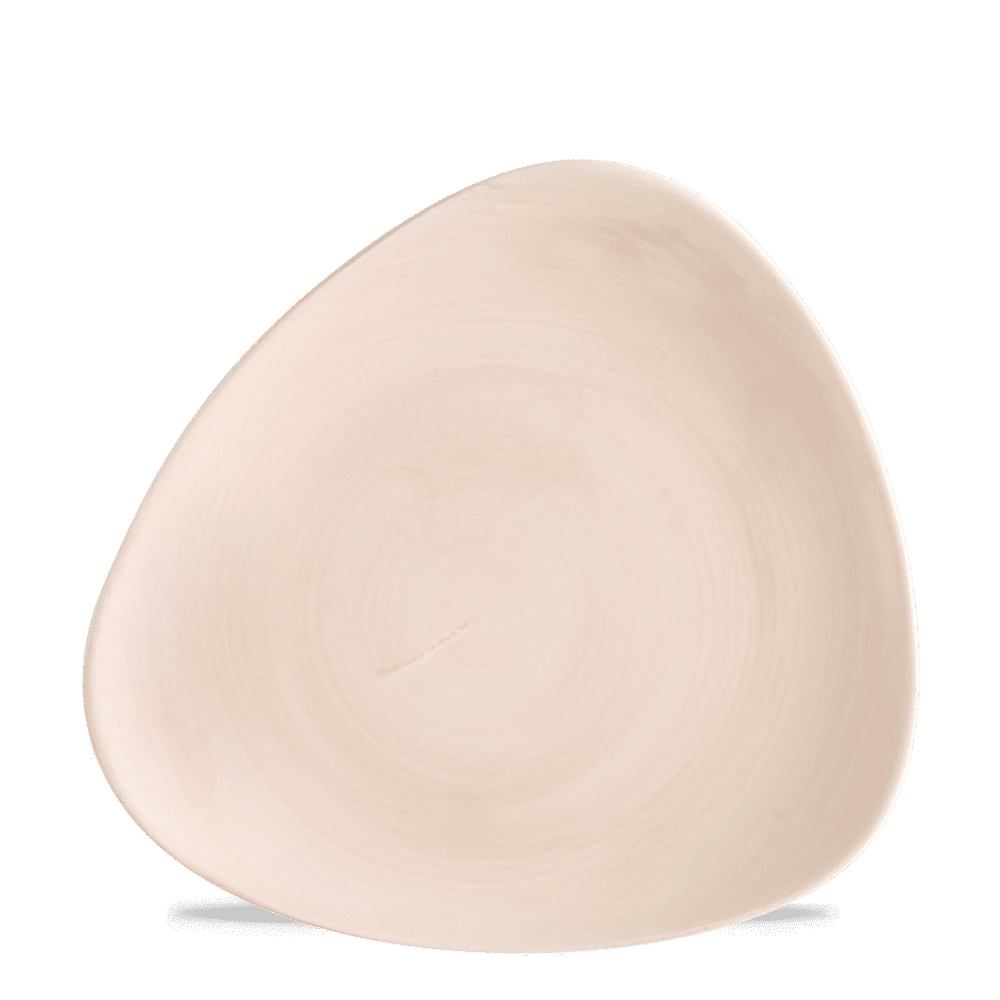 Leere, runde, beige Schale