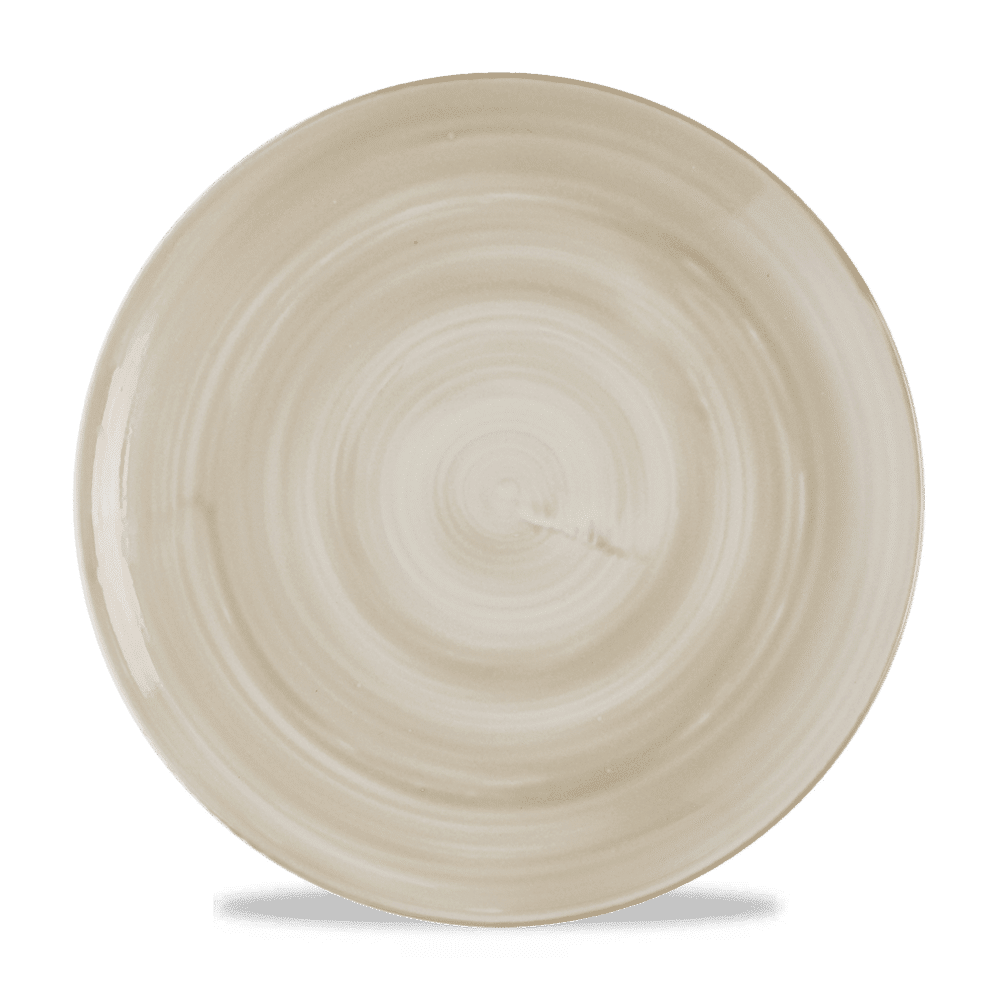 Leere beige Teller, B2B Gastronomie