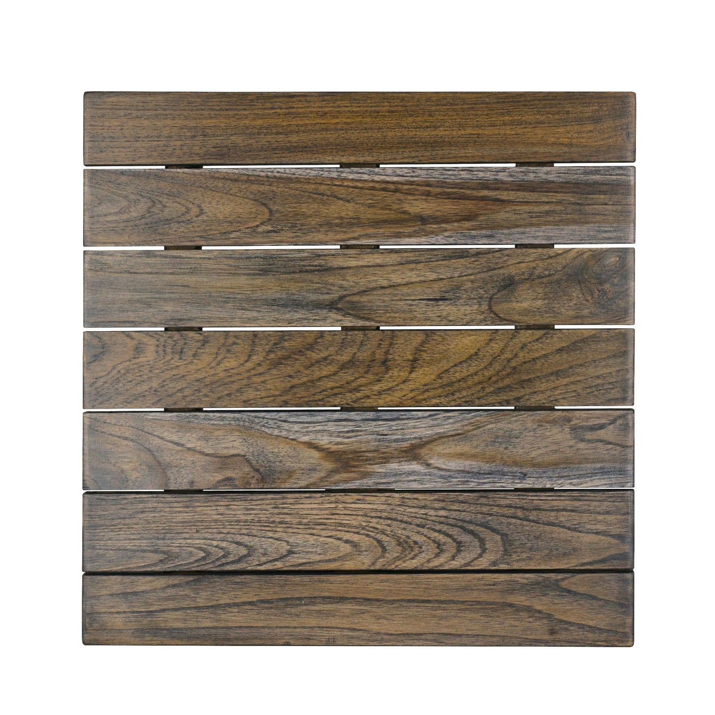 Holzplatte mit gleichmäßigen Streifen.