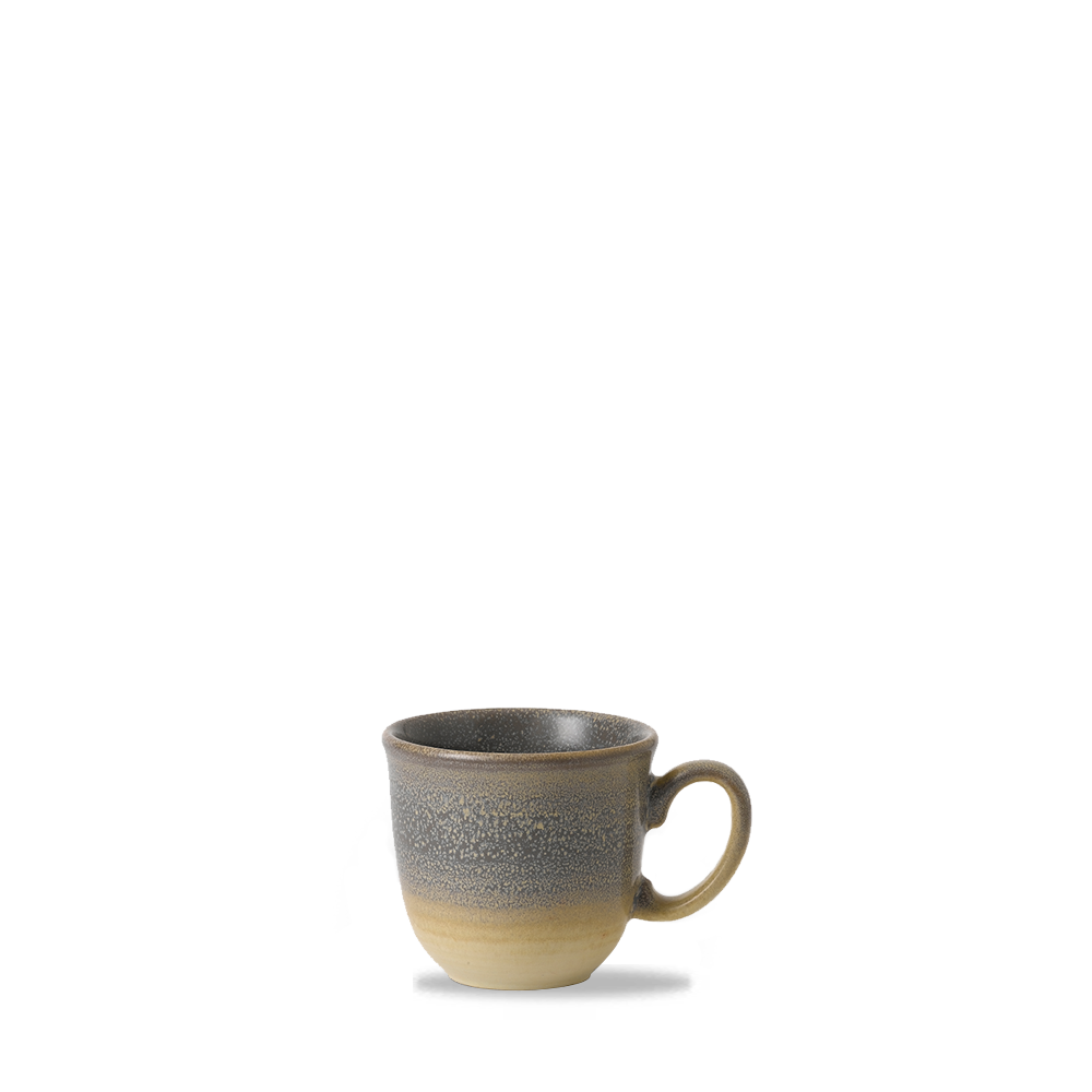 Keramiktasse mit Henkel, zweifarbig.