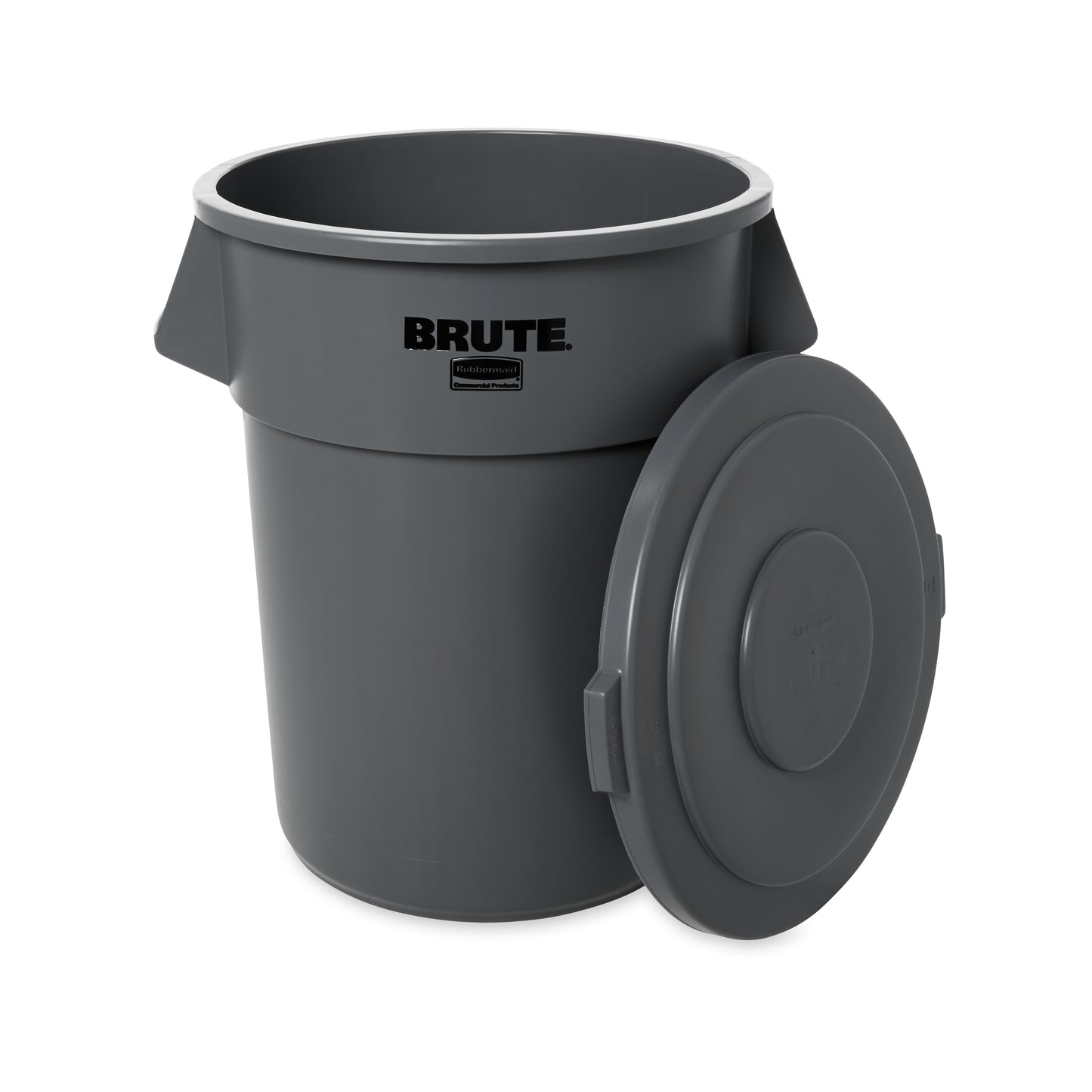 BRUTE Mülleimer Deckel – passend für 208 L BRUTE Abfallbehälter, mit Wasserablauf, UV‑Schutz & Stapelfunktion, grau