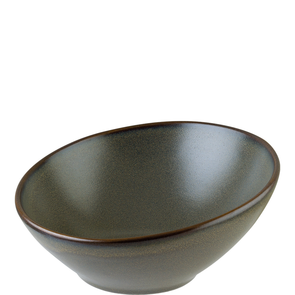 Schüssel aus Keramik, dunkle Farbe.