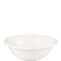 Weiße Schüssel auf weißem Hintergrund.