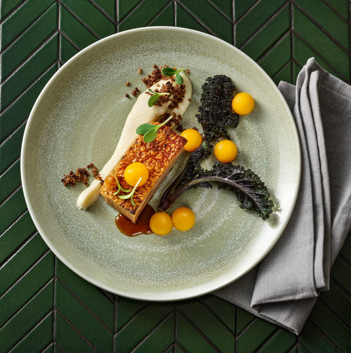 Gourmet Gericht auf Teller, Gastronomie, B2B