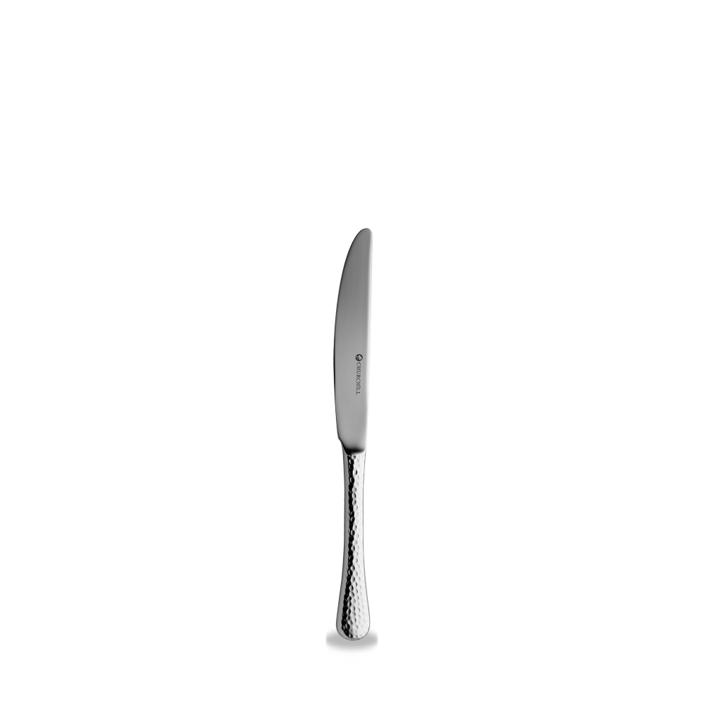 Silbernes Messer mit gehämmertem Griff.