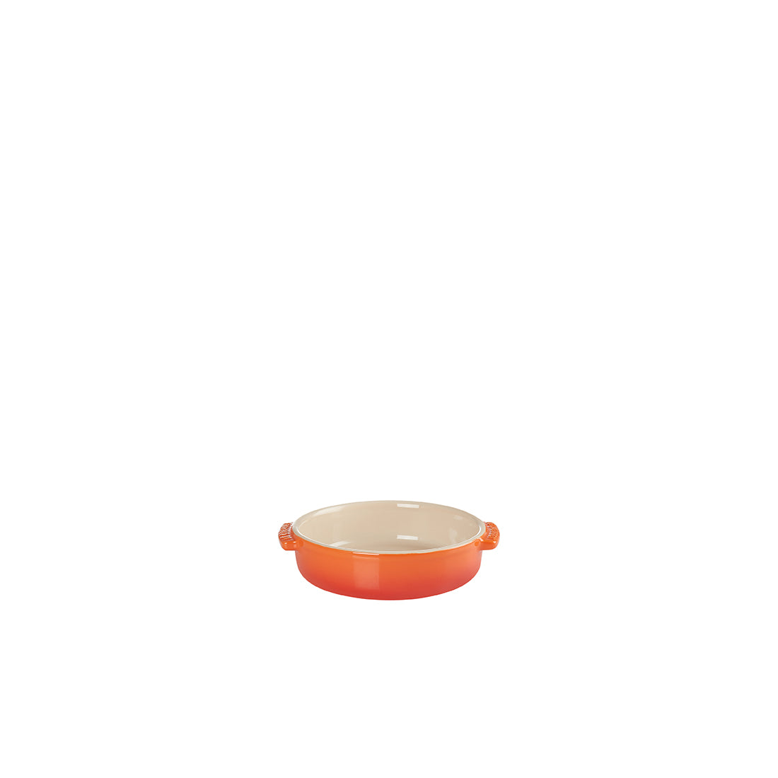 Orange Auflaufform mit Griffen, Gastronomiebedarf.