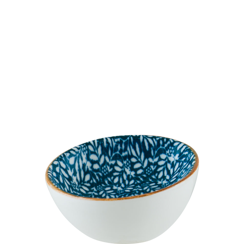 Weiße Schale mit blauem Muster