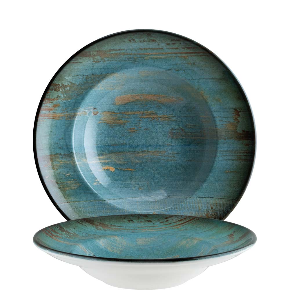 Blaue Teller im Gastronomie-Set