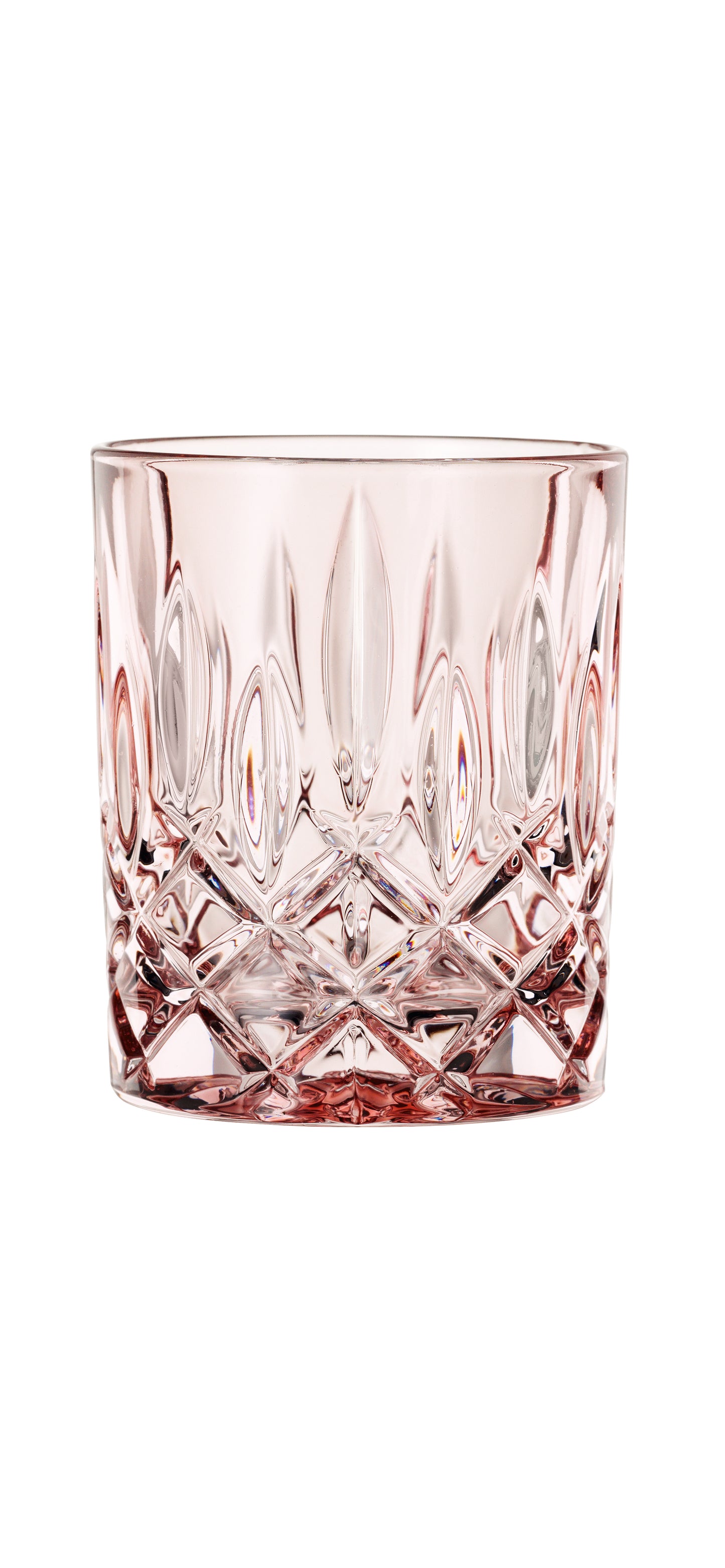 Kristallglas, rosa, leer, dekorativ, transparent