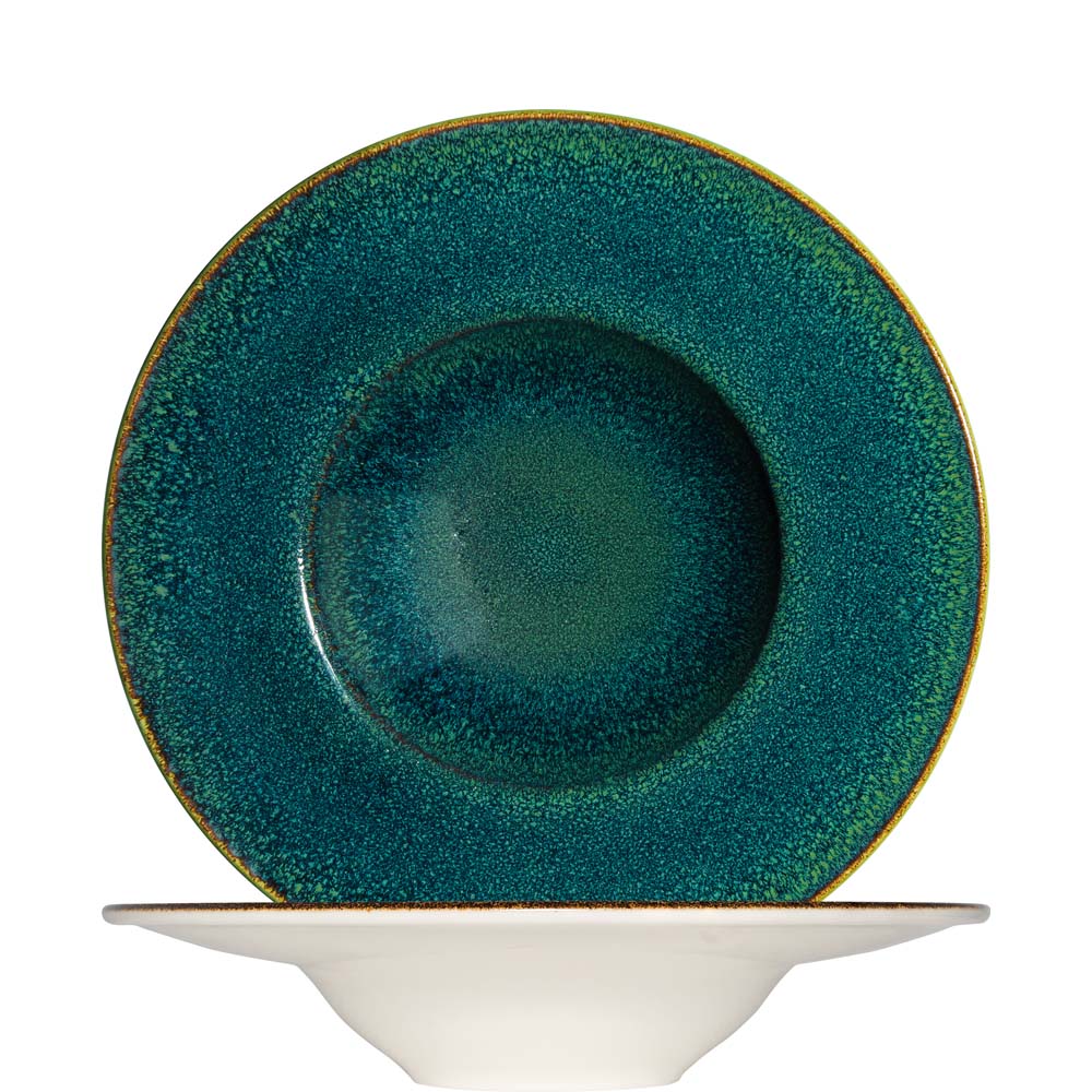Türkisblaue, speckled Keramikplatte