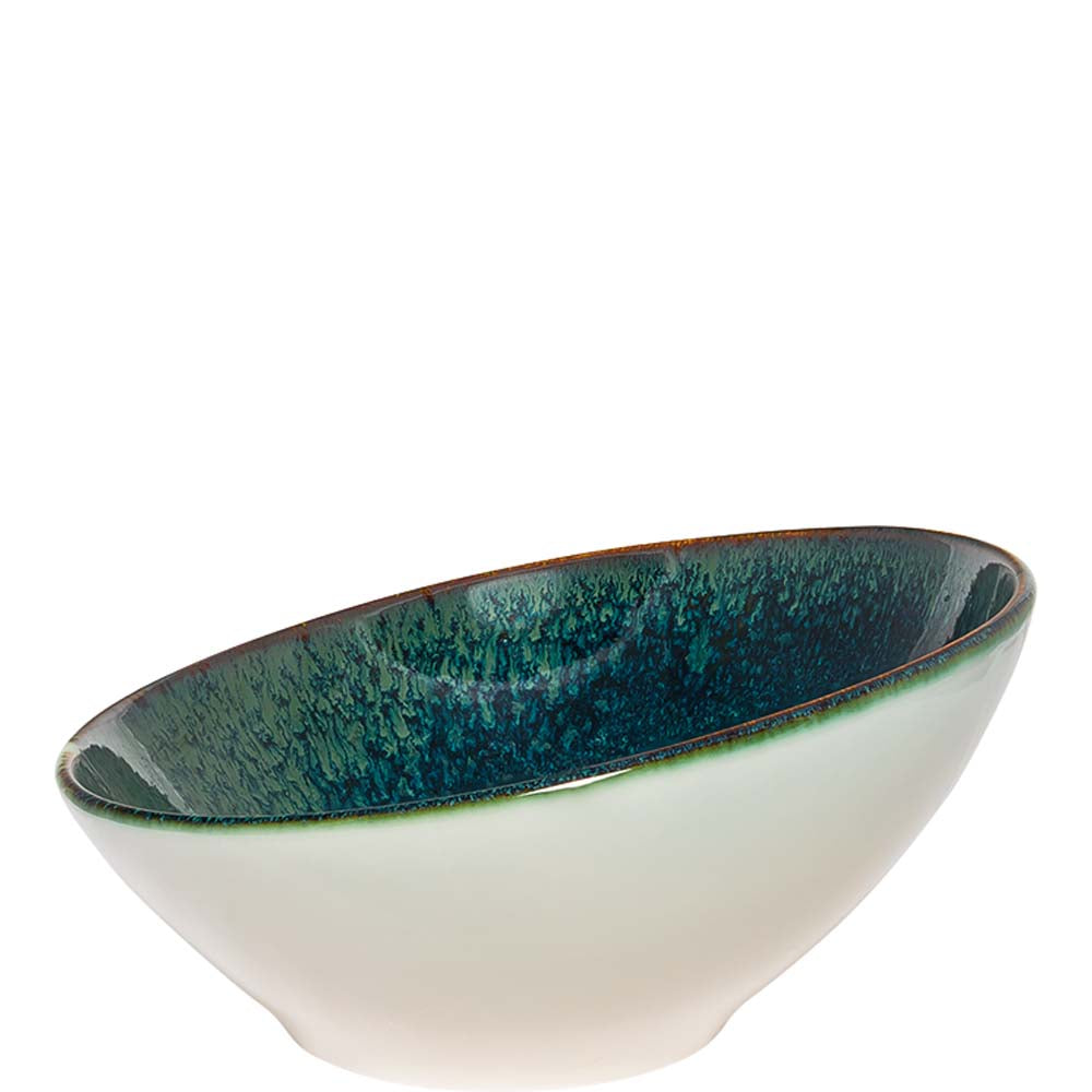 Keramikschale mit blau-grünem Innenraum