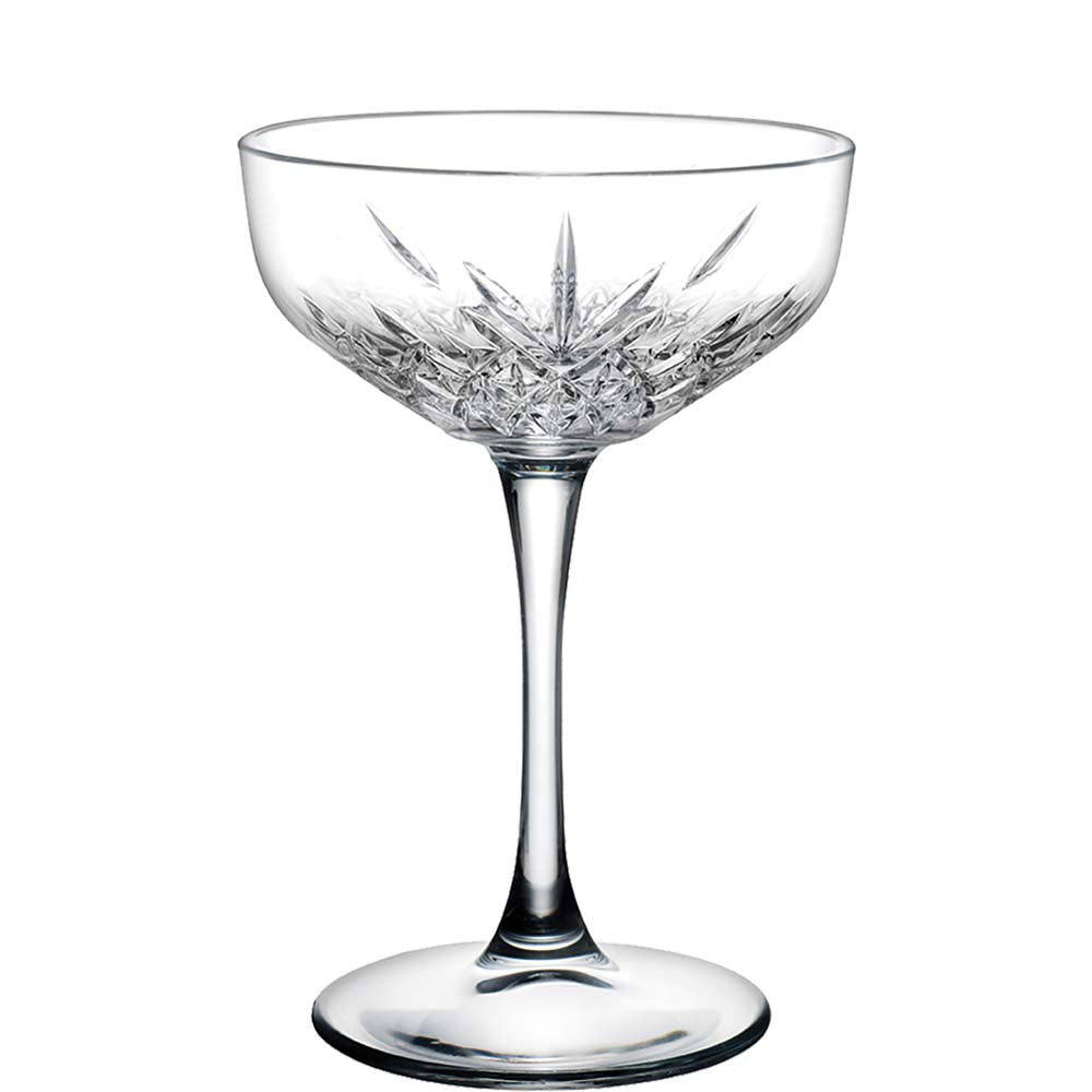 Kristall-Champagnerglas auf Stiel