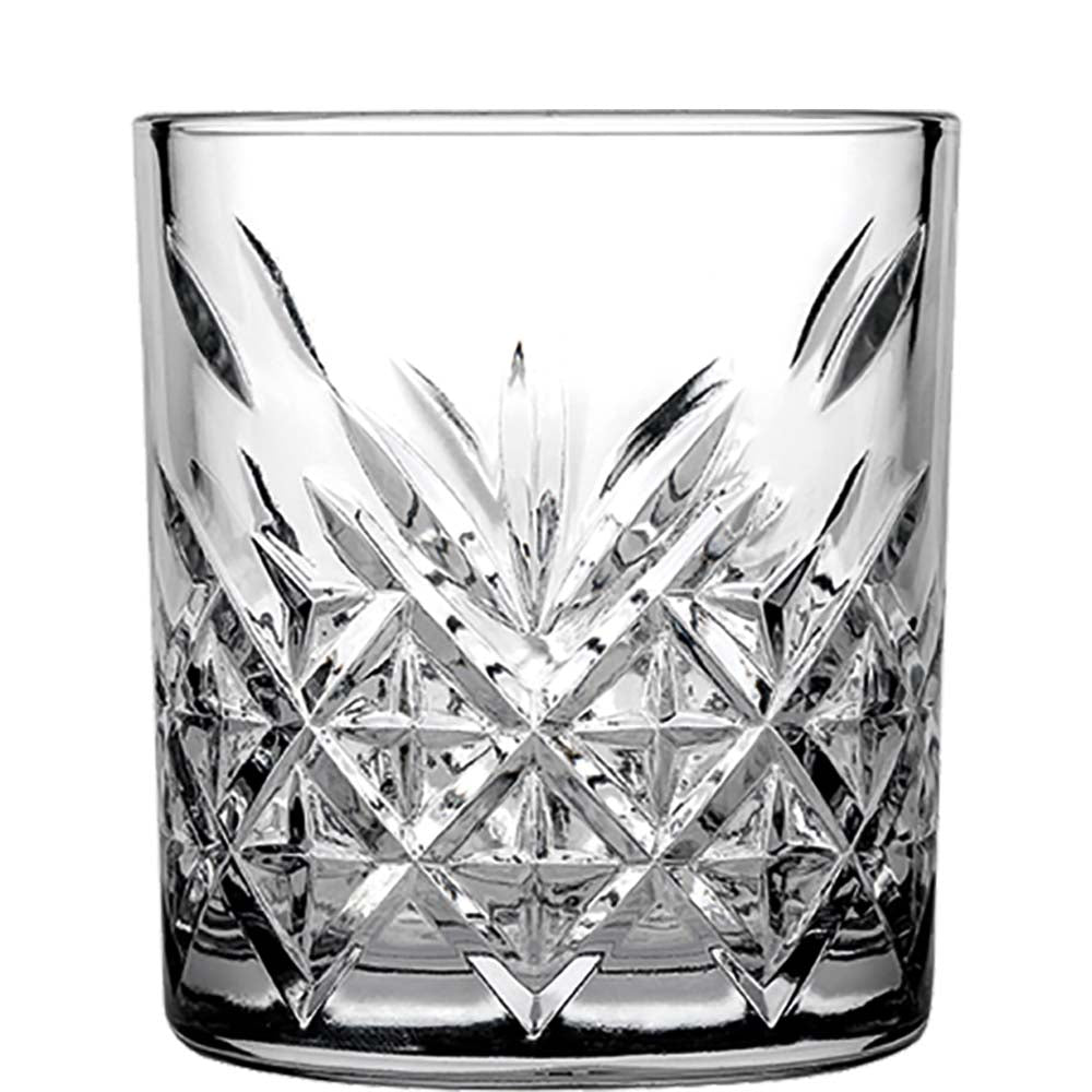 Kristallglas mit Schliffmuster leer